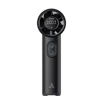Aecooly PM02 Dijital LED Göstergeli Mist Chill Özellikli 5 Kademeli Portatif Soğutucu El Fanı Siyah